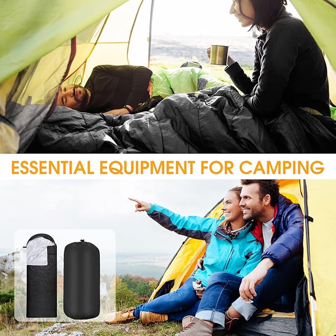 Macarrie 10 Pcs Bulk Sleeping Bags for Homeless Donation Shelter Adults 0 Degree Waterproof Sleeping Bags with Compression Sack for Cold Weather Emergency Hiking Camping Warm