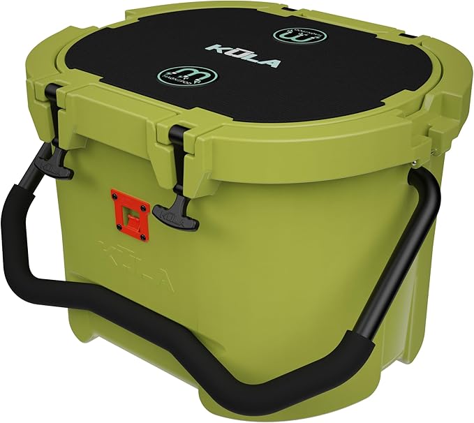 Bote Kula Hard Shell MAGNEPod Compatible Cooler Travel Handle Rubber Closure Gatorshell Construction Strong Insulation 10 Gallon Capacity Portable Fishing Seat Multiple Colors