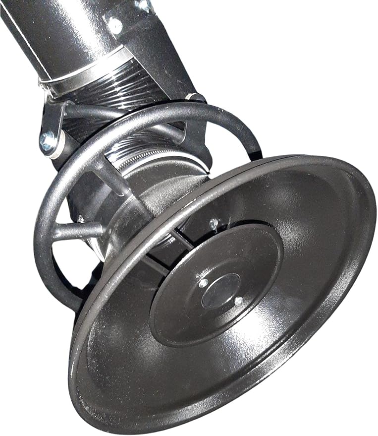 Extract-All Wall-Mounted Dust Absorber for Air Purification, Expanded Diameter Capture Hood Welding Fume Extraction and Source Capture Arm Smoke Absorber with 180° Arm Swing (Black, 4"x84")