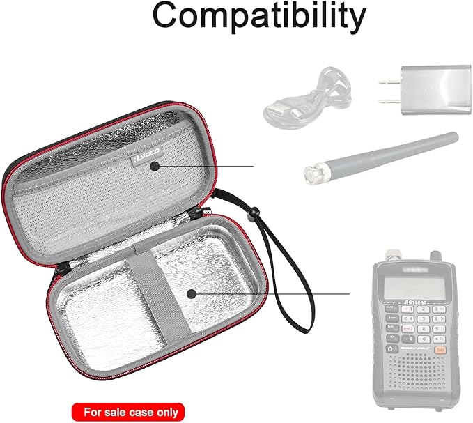 RLSOCO Hard Case for Cobra MR HH350 FLT/MR HH500 FLT/MR HH150 FLT/HH600 FLT Handheld Floating VHF Marine Radio & Cobra RX680 Walkie Talkies Two Way Radios (Case Only)