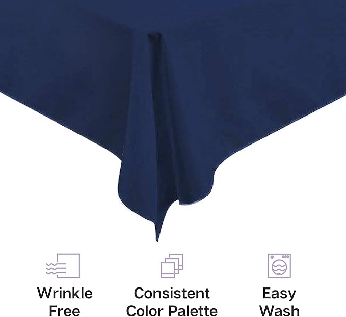 Gee Di Moda Rectangle Tablecloth - 60 x 102 Inch Chocolate Table Cloth for 6 Foot Rectangle Tables - Heavy Duty Washable Fabric - for Holiday Party, Dinner, Weddings, Baby Shower & Events