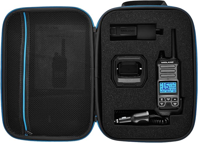 Midland GXT67 PRO 5W GMRS Radio - Two-Way Midland Walkie Talkie - Repeater Capable, IP67 Waterproof, Active Noise Canceling, Hands-Free Operation, 99 Channels, 16-Hour Battery -1 Pack