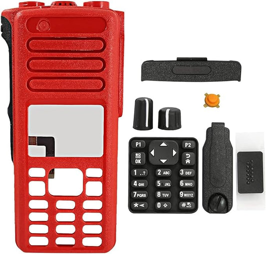 Amasu XPR7550 Housing Case Front Cover Aftermarket Repair Kit Compatible with XPR7550 XPR7580 XIR P8668 XIR P8660 DP4800 DP4801 DGP8550 DGP5550 Radio (Red)