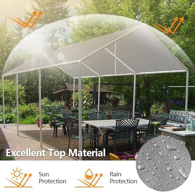 Tarps 8x10 FT Waterproof Heavy Duty Tarp – 10 Mil Thick, UV & Tear Resistant, Reinforced Grommets & Edges – Multi-Purpose Cover for Camping, Roof, Emergency, Truck, Boat