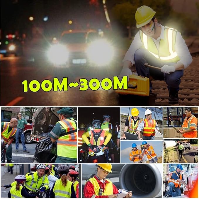 YOWESHOP High Reflective Visibility Safety Vest Custom Your Logo Safety Workwear with Reflective Strips and Front Zipper