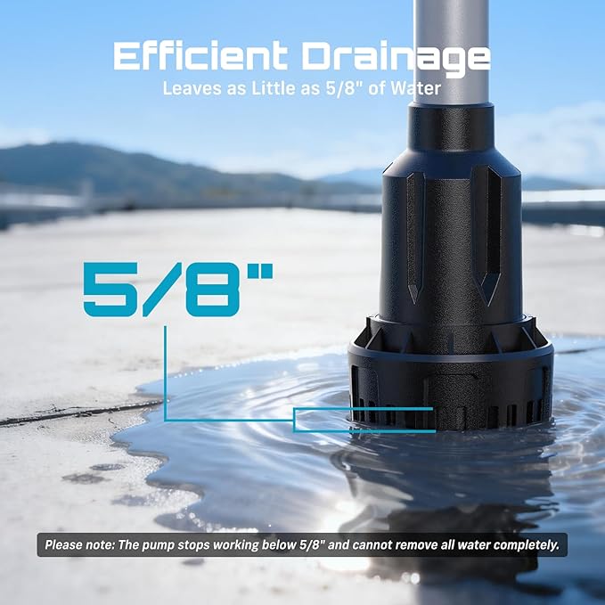 SEESII Cordless Stick Water Transfer Pump, with Dual 4000mAh Batteries & Charger, 720GPH, 32FT Head, Handheld Portable Utility Sump Pump Kit with 3/4" Outlet for Pool/Garden/Pond/RV/Boat Draining
