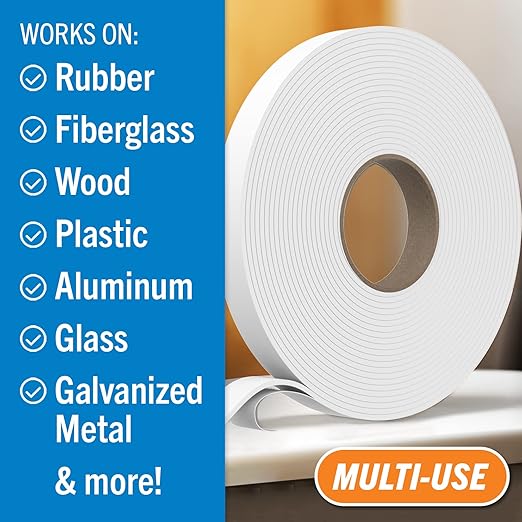 Butyl Tape, RV and Marine Window Seal Kit, White Double-Sided Putty Tape, 1/8" x 3/4" x 36 Ft, Waterproof Rubber Caulking for Boat, RV Windows, and Outdoor Sealing