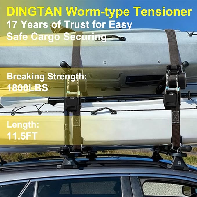 Ratchet Straps Tie Downs (4-Pack) - 1''x 15' (1,680lb Break Strength) - Ultimate Tie Down Straps with Safety S Hooks-for Trucks, Cargo, Moving, Appliances etc. (Black)