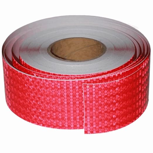 Red Reflective Tape 3 inch Wide for Bikes, Outdoor Waterproof High Visibility Safety Warning Reflector Sticker Strips (168 feet)