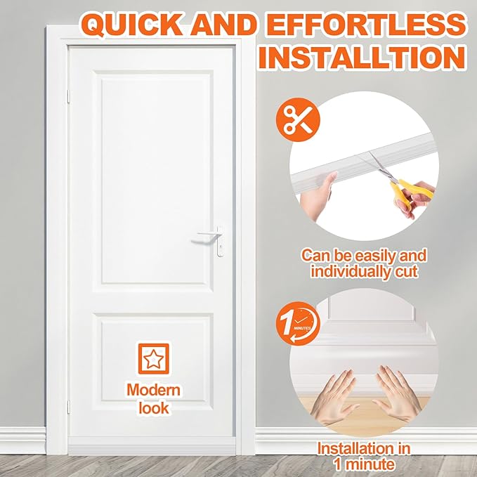 Door Draft Stopper, Door Sweep for Bottom of Door, Weather Stripping Door Seal, Under Door Gap Filler, Under Door Draft Blocker Soundproof/Insulator, Door stoppers (Transparent, 39‘’)