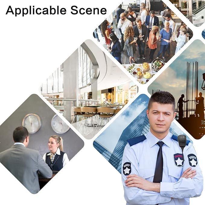 SAMCOM Shoulder Mic of Walkie Talkies, Two Way Radio Speaker Microphone, Handheld Walkie Talkie Microphone for Most 2 Way Radios, 2 Pin Radio Mic with PTT (2 Pack)