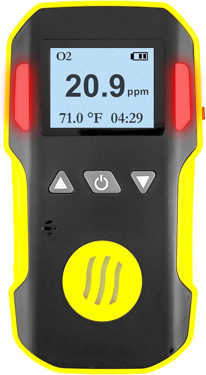 Oxygen Detector by Forensics | USA NIST Calibration & Certificate | Dust & Explosion Proof | USB Recharge | Sound, Light and Vibration Alarms | 0-30% O2 |