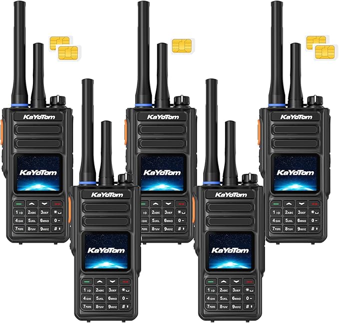 (Lifetime Free) Rapid Dual-Mode GPS Global Unlimited Range Walkie Talkies Long Range Two Way Radio with 4G LTE PoC & UHF PTT, Encrypted Calls, IP68 Waterproof for Outdoor, Logistics & Emergency