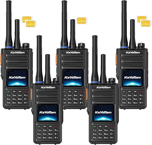 (Lifetime Free) Rapid Dual-Mode GPS Global Unlimited Range Walkie Talkies Long Range Two Way Radio with 4G LTE PoC & UHF PTT, Encrypted Calls, IP68 Waterproof for Outdoor, Logistics & Emergency