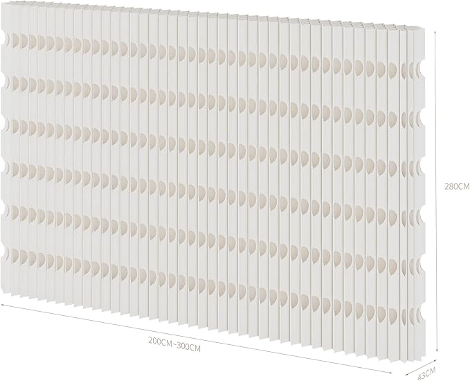 Foldable Room Divider Privacy Screens Movable Temporary Wall Space Partition, 5.25~9.19 FT Tall, 6.56~16.4 FT Width, Choice of Various Sizes and Styles