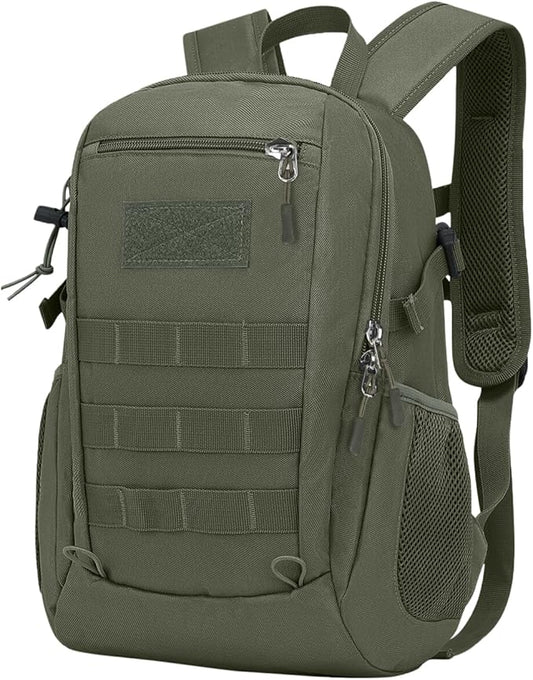 ArcEnCiel 10L/20L Mini X-Small Tactical Backpack MOLLE Daypack Gear Pack Camping Bag with Patch
