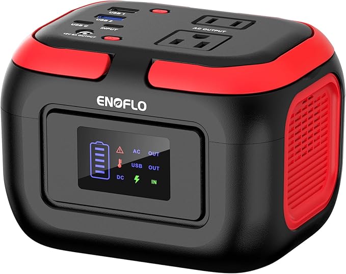 Portable Power Station, 97Wh Solar Generator, Lithium Battery Power with 110V AC 120W Peak Socket/DC/USB QC3.0/LED Light for Outdoor Camping Trip Home Backup Emergency