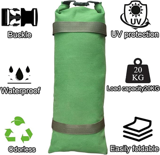Flood Barrier Sand Bags 6Pcs Thickened Long Canvas Flood Protection Sandbags & Reusable With Insert Buckle Handle Sandbags for Emergency Flood Protection Fits Doors Garages Basement Counterweights (6)