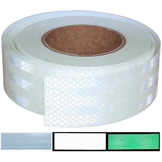 Glow in Dark Reflective Tape 2 inch Wide for Cars, Outdoor Waterproof High Visibility Safety Warning Reflector Sticker Strips (68 feet)