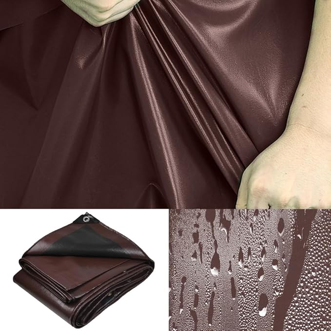 Tarps 8x10 FT Waterproof Heavy Duty Tarp – 16 Mil Thick, UV & Tear Resistant, Reinforced Grommets & Edges – Multi-Purpose Cover for Camping, Roof, Emergency, Truck, Boat
