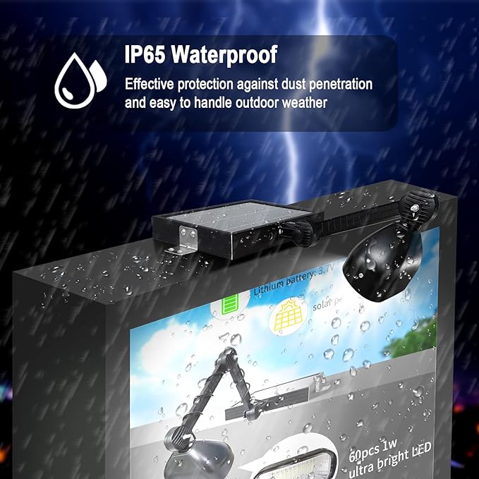 Commercial Solar Sign Lights,Solar Sign Light 5.5V 5.2W Solar Panel & Metal Aluminum Lamp Heads, Solar Billboard Light 3.7 Volts 5200 mAh (Single-Head floodlighting)
