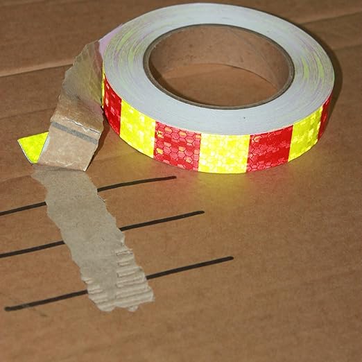 Industrial Reflective Tape 1 inch Wide for Trailer, Outdoor Waterproof High Visibility Safety Warning Adhesive Strips (166 feet)