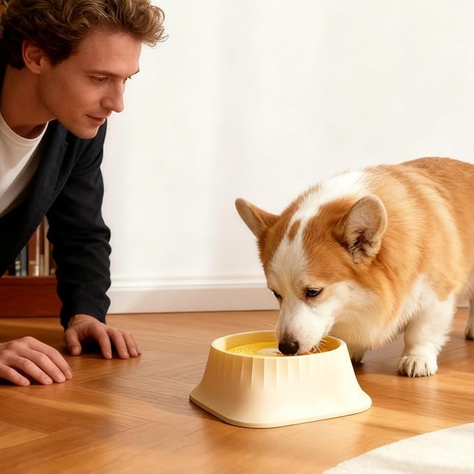 Dog Water Dispenser - Spill Proof Floating Pet Water Bowl | Portable Travel Accessories for Puppy Dog Cat Animal, Car Crate Outdoor Indoor House Use, Non Spill Drinking Dish