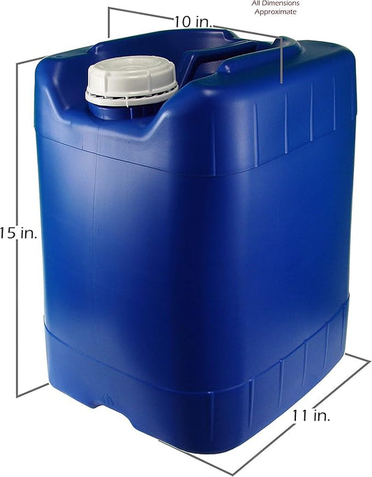 API Kirk Containers 5 Gallon Samson Stackers, Blue, 6 Pack (30 Gallons), Emergency Water Storage Kit - New! - Clean! - Boxed! Kit Includes one Spigot & Wrench