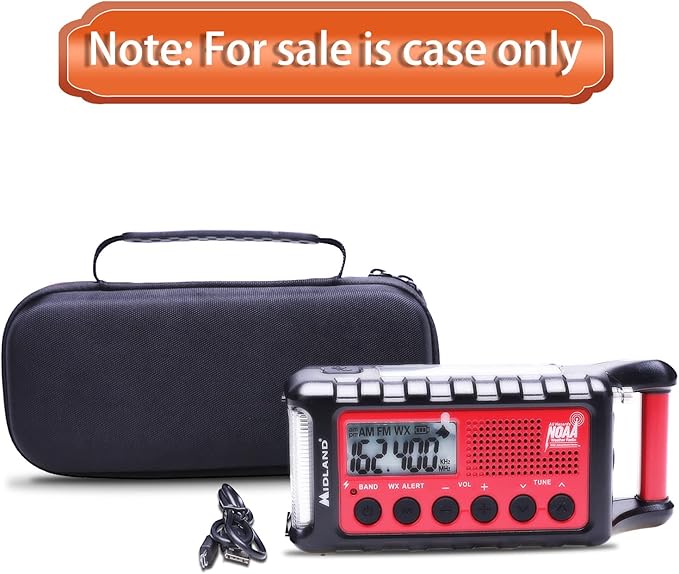 LTGEM Case Compatible with Midland ER310/ ER210/ ER300 Emergency Crank Weather Radio, Case Only