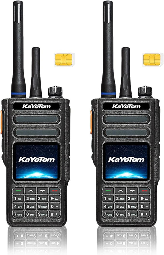 (Lifetime Free) Rapid Dual-Mode GPS Global Unlimited Range Walkie Talkies Long Range Two Way Radio with 4G LTE PoC & UHF PTT,Encrypted Calls,IP68 Waterproof for Outdoor,Logistics & Emergency(2-Pack)