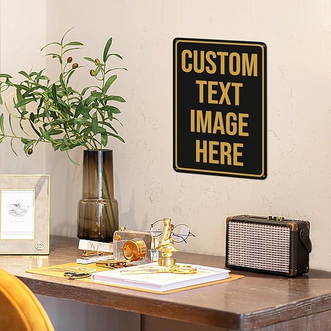 Custom Outdoor Metal Sign - Personalized for Business, Office, Home, Delivery, Road, Garden, Hazard, Parking, Decorative - 12''x18''