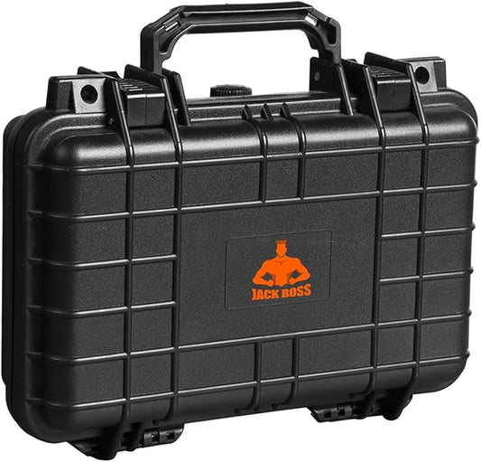 11.3x 7x 2.3 Inch Hard Case, Portable Weather Waterproof Protective Camera Case with Customizable Foam, Fit Use of Drones, Camera, Equipments, Black