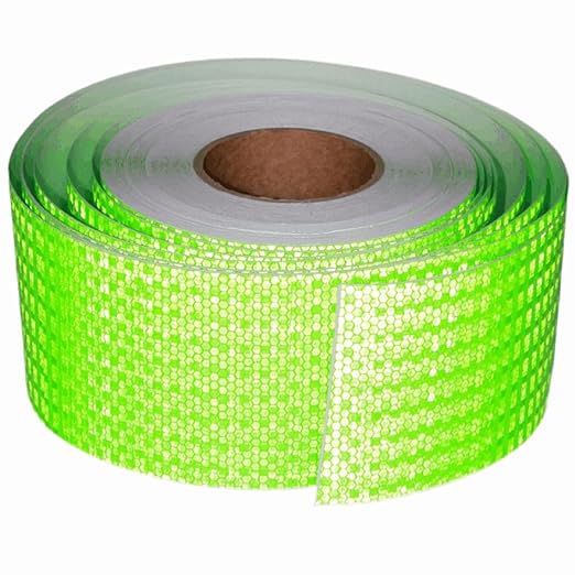 Green Reflective Tape Outdoor Waterproof 4 inch Wide, High Visibility Warning Industrial Marking Tape, Safety Stickers (168 feet)