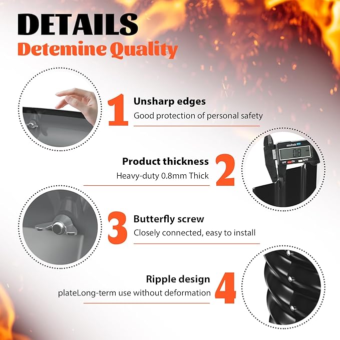 40 Inch Round Galvanized Fire Pit Ring/Fire Ring - Foldable and Perfect for Outdoor Gatherings and Campfires in The Yard/Garden/Park/Beach (Black+Gray, 3.3 FT Diameter+1.5 FT Tall)