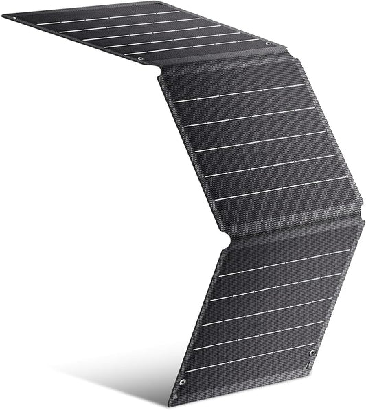 21W Portable Solar Panel, Foldable Solar Panel Charger IP65 Waterproof with 2 Outputs (USB-A Type-C) for Camping Hiking RV Outdoor Compatible with Mobile Phones Power Bank Camping Lamps