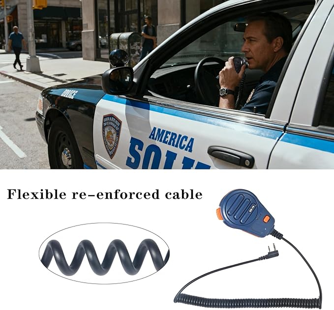 UAYESOK QX-18 HT Magnetic Mic 2 pin K Type for Kenwood Baofeng Retevis QuanSheng Pxton PUXING TYT WouXun Linton WEIERWEI Sanzuco Radioddity Arcshell BTECH Rapid TIDRADIO Samcom Ham Radios (Blue)