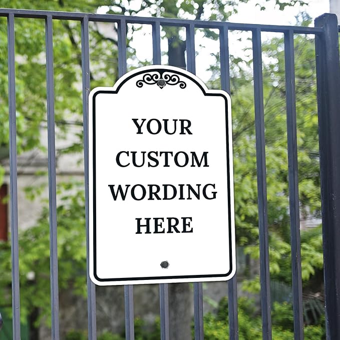 Custom Indoor/Outdoor Decorative Sign,Custom Personalized White Sign, 12x18 Inches, ACM, Fade Resistant, Made in USA
