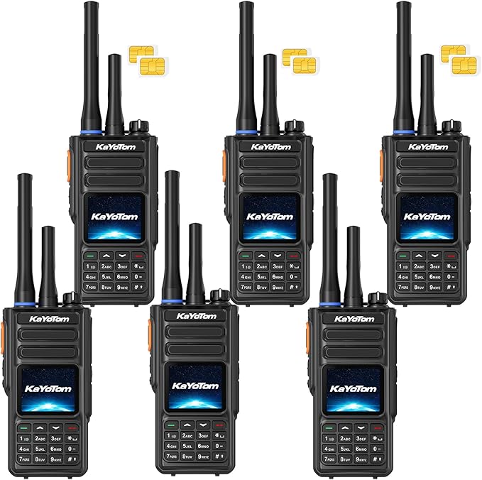 (Lifetime Free) Rapid Dual-Mode Global Unlimited Range Walkie Talkies Long Range Two Way Radio with 4G LTE PoC & UHF PTT, Encrypted Calls, IP68 Waterproof for Outdoor, Logistics & Emergency