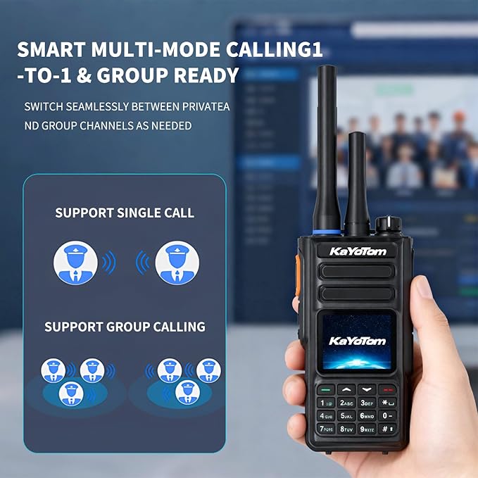 (Lifetime Free) Rapid Dual-Mode GPS Global Unlimited Range Walkie Talkies Long Range Two Way Radio with 4G LTE PoC & UHF PTT, Encrypted Calls, IP68 Waterproof for Outdoor, Logistics & Emergency