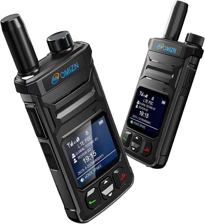 T6 Ultra-Slim Walkie Talkie with Unlimited Range Over 4G LTE, AES-256 Encrypted Two Way Radio, Noise Reduction, IP65, Type-C Charging, Lifetime Free Use (FBA, 2 Pack)