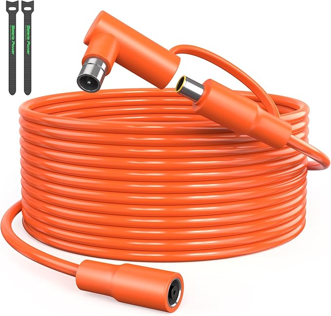 8mm Extension Cable 14AWG for Solar Generators 20FT 6M, DC7909 Solar Panel Cable Cord Female to Male with DC8020 Power Male Adapter Right Angle for GZ Yeti, Aker, Jackery Portable Power Station