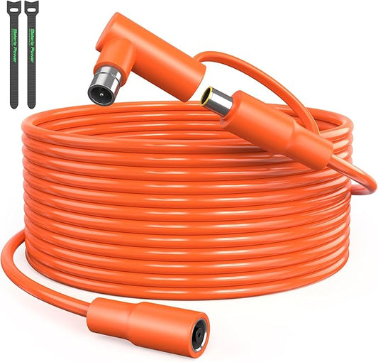 8mm Extension Cable 14AWG for Solar Generators 20FT 6M, DC7909 Solar Panel Cable Cord Female to Male with DC8020 Power Male Adapter Right Angle for GZ Yeti, Aker, Jackery Portable Power Station