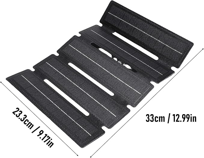 Generic Foldable Solar Panel, 25w 5 Fold Monocrystalline Silicon Etfe Thin Portable Solar Panel with 10 in 1 Connector Cable, Water Proof, for Outdoor Travel, Camping, Hiking