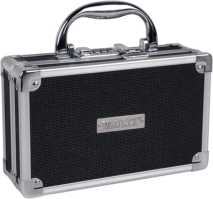 Vaultz Medicine Safe Case w/ Combination Lock - Pack of 3 Cases, 8.35 x 5 x 2.5" - Black