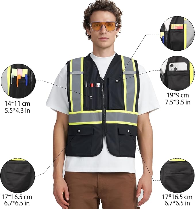 A-KSAFETY Custom High Visibility Reflective Safety Vest with logo