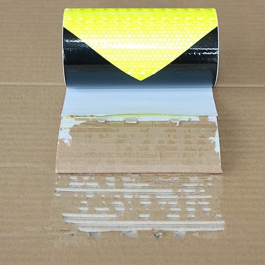 Reflective Tape 6 inch Wide, Outdoor Waterproof Hazard Conspicuity Safety Warning Industrial Marking Tape (11 feet)