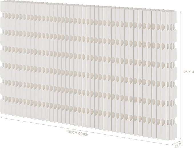 Foldable Room Divider Privacy Screens Movable Temporary Wall Space Partition, 5.25~9.19 FT Tall, 6.56~16.4 FT Width, Choice of Various Sizes and Styles