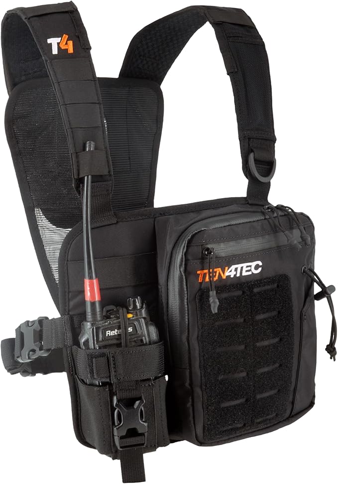 Single Radio Harness for Outdoor Technicians, Wildland Firefighters, Search & Rescue, & Riggers