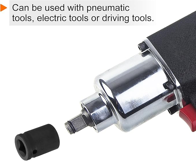 HARFINGTON 12-Point Impact Socket 1/2 Inch Drive 21mm Metric Cr-V Shallow Impact Socket Nut Driver Wrench for Auto Repair