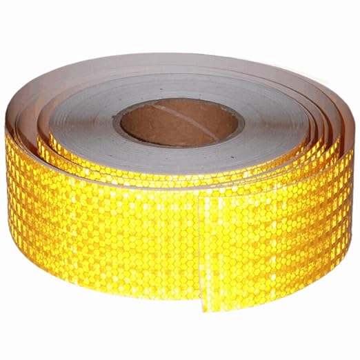 Yellow Reflective Tape 3 inch Wide for Trucks, Outdoor Waterproof High Visibility Safety Warning Reflector Sticker Strips (168 feet)